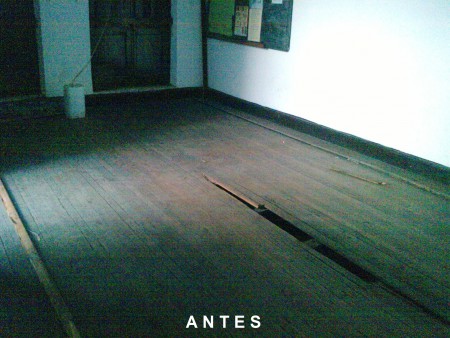 ANTES: Entablonado de Pinotea sobre tirantería